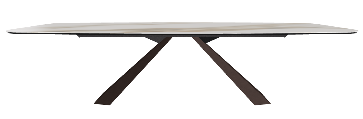 300x120x73h Barrel Shaped_Glossy Borghini Calacatta_Bronze Embossed