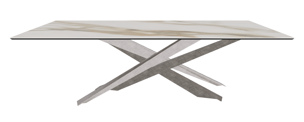 240x120x74.5h Rectangle Shaped_Glossy Borghini Calacatta_Brushed Grey