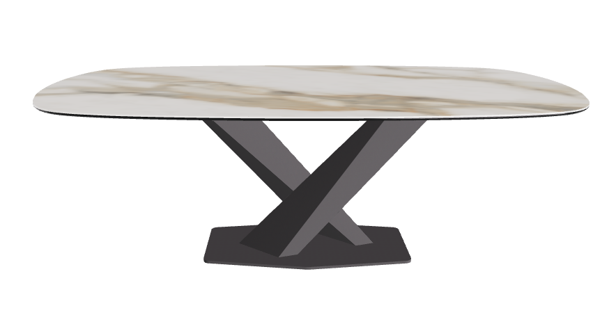 Cattelan Italia Stratos Keramik Biscuit Shaped Dining Table – 200x120x75h