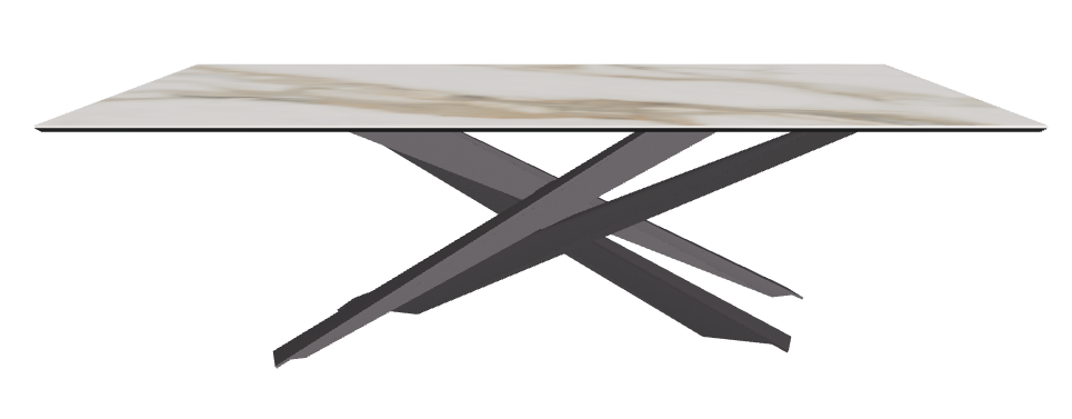 240x120x74.5h Rectangle Shaped_Glossy Borghini Calacatta_Graphite Embossed