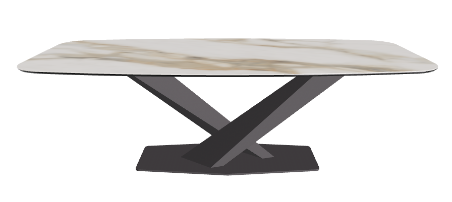 Cattelan Italia Stratos Keramik Barrel-Shaped Dining Table – 240x120x75h