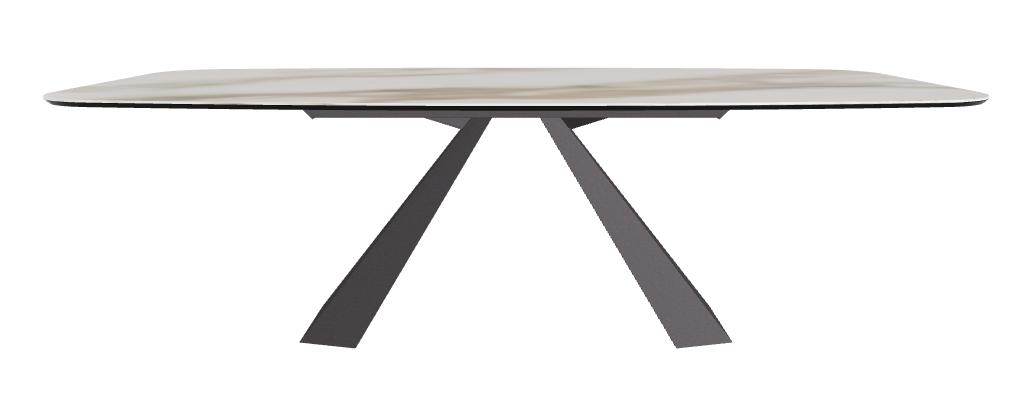 240x120x73h Barrel Shaped_Glossy Borghini Calacatta_Graphite Embossed