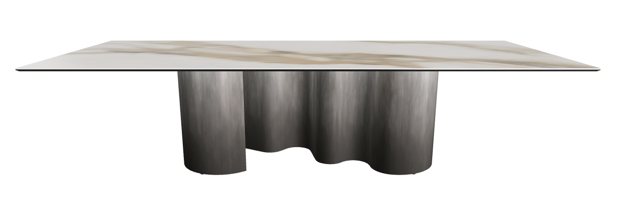 300x120x74h Rectangle Shaped_Glossy Borghini Calacatta_Oxy Grey