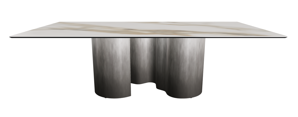 240x120x74h Rectangle Shaped_Glossy Borghini Calacatta_Oxy Grey