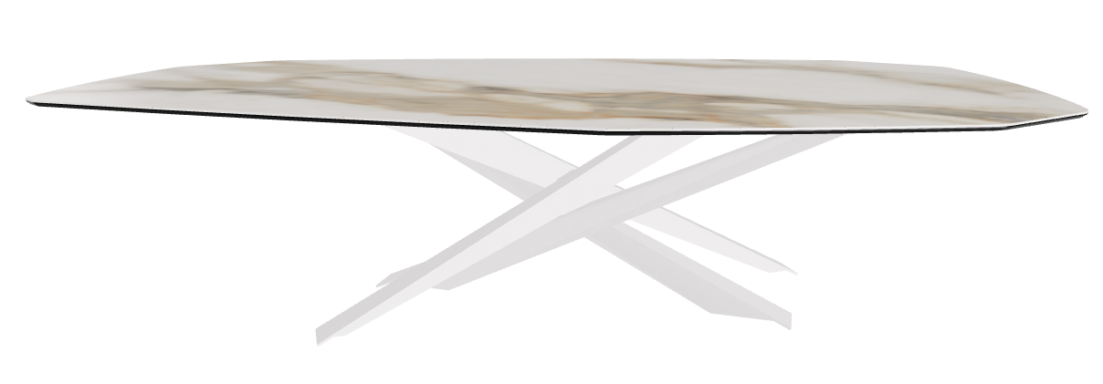 300x130x74.5h Polygon Shaped_Glossy Borghini Calacatta_Pearl Embossed