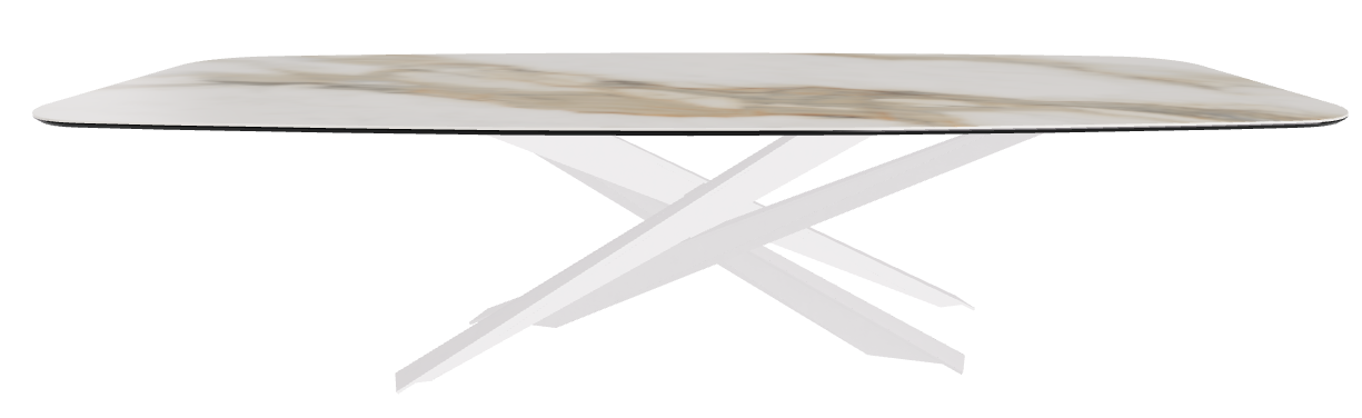 300x120x74.5h Barrel Shaped_Glossy Borghini Calacatta_Pearl Embossed