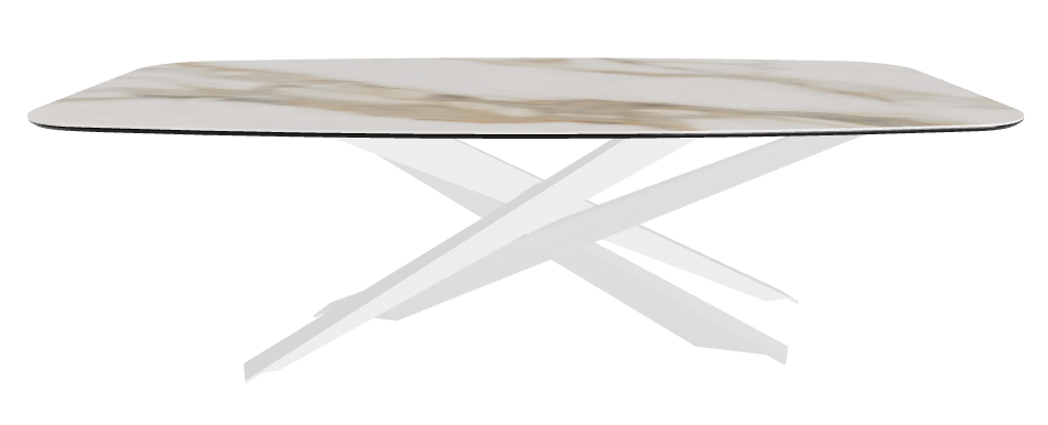 240x120x74.5h Barrel Shaped_Glossy Borghini Calacatta_Pearl Embossed