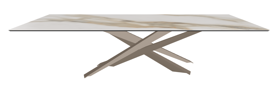 300x120x74.5h Rectangle Shaped_Glossy Borghini Calacatta_Titanium Embossed