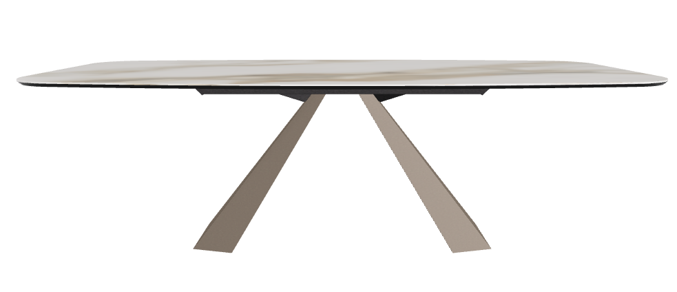 240x120x73h Barrel Shaped_Glossy Borghini Calacatta_Titanium Embossed