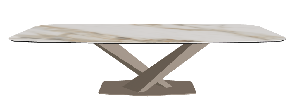 Cattelan Italia Stratos Keramik Barrel-Shaped Dining Table – 300x120x75h