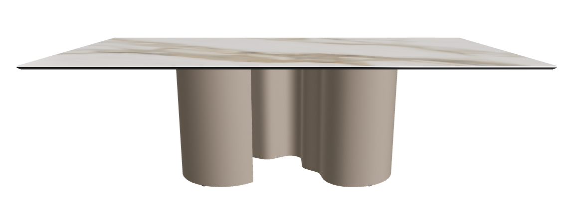 240x120x74h Rectangle Shaped_Glossy Borghini Calacatta_Titanium Embossed