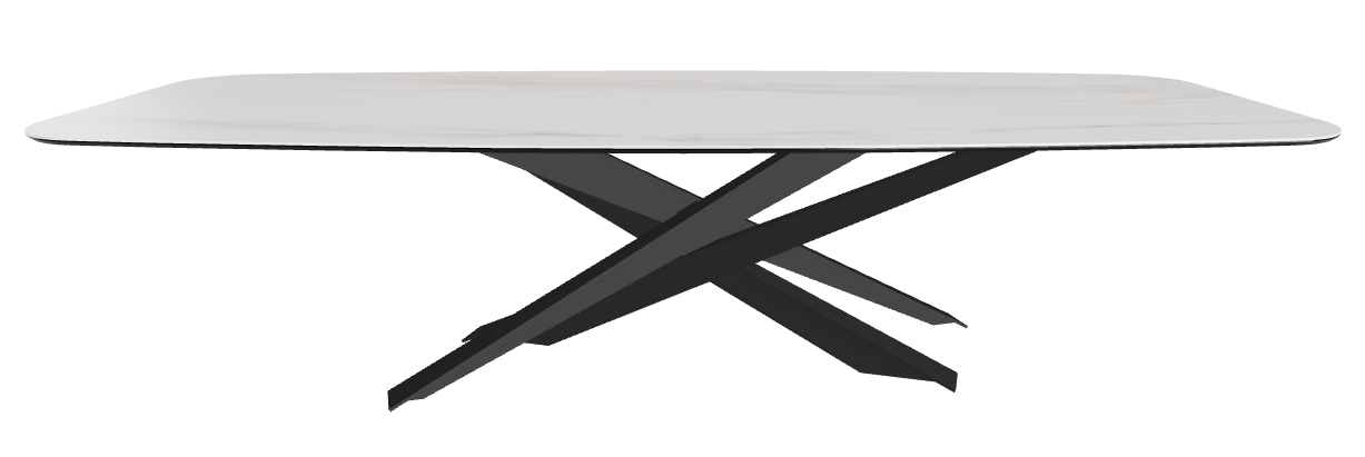 300x120x74.5h Barrel Shaped_Glossy Golden Calacatta_Black Embossed