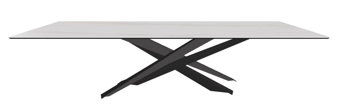 300x120x74.5h Rectangle Shaped_Glossy Golden Calacatta_Black Embossed