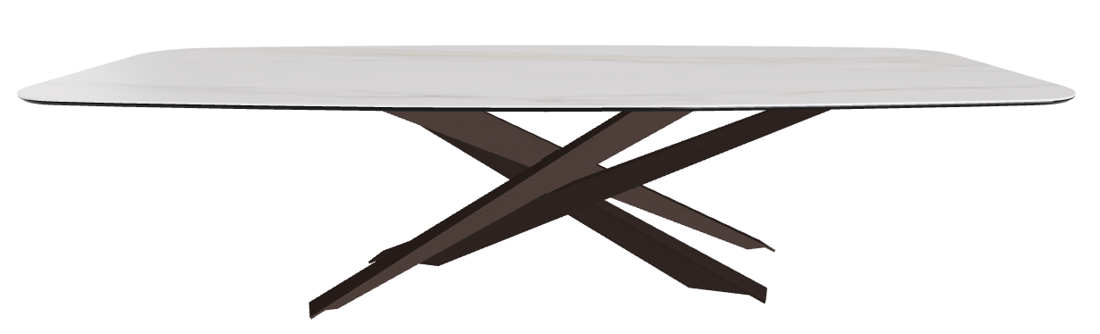 300x120x74.5h Barrel Shaped_Glossy Golden Calacatta_Bronze Embossed