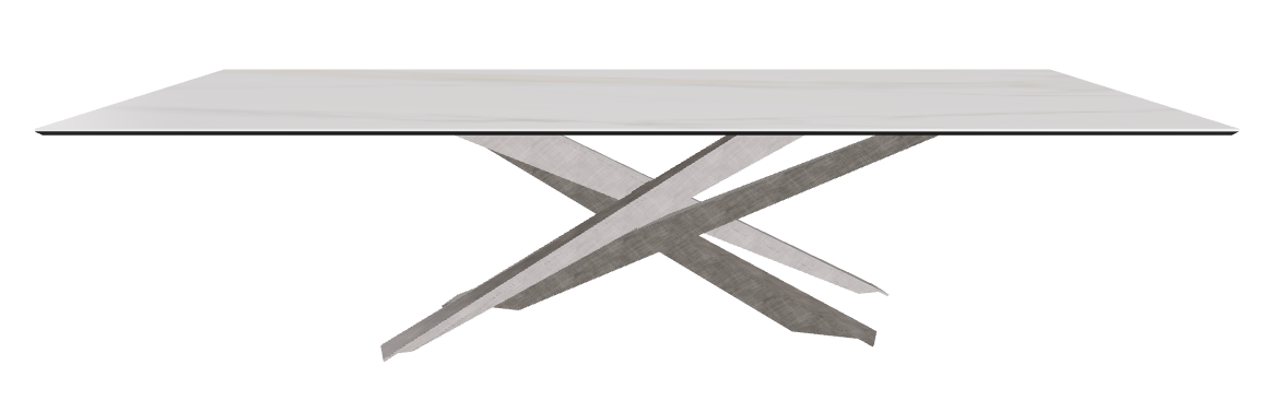 300x120x74.5h Rectangle Shaped_Glossy Golden Calacatta_Brushed Grey