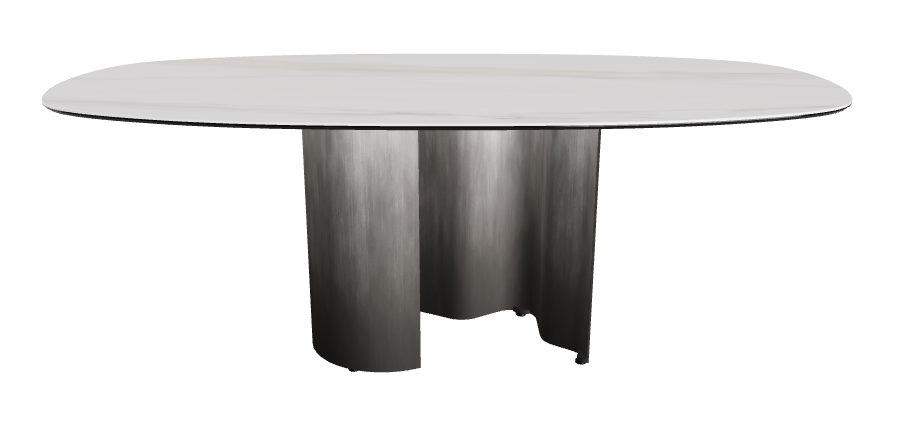 200x100x74h Bisuit Shaped_Glossy Golden Calacatta_Oxy Grey