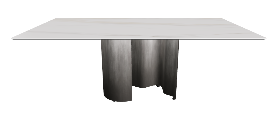 200x106x74h Rectangle Shaped_Glossy Golden Calacatta_Oxy Grey