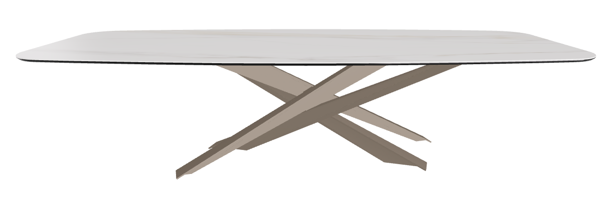 300x120x74.5h Barrel Shaped_Glossy Golden Calacatta_Titanium Embossed