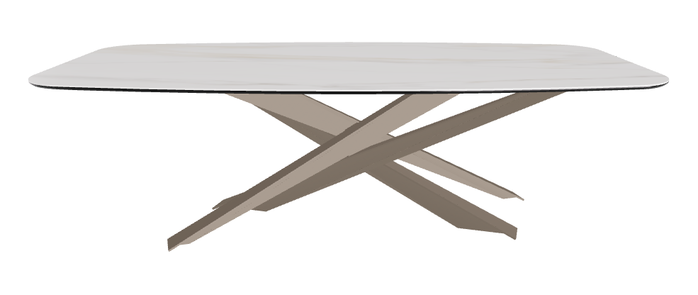 240x120x74.5h Barrel Shaped_Glossy Golden Calacatta_Titanium Embossed