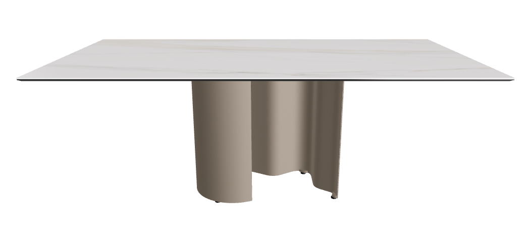 200x106x74h Rectangle Shaped_Glossy Golden Calacatta_Titanium Embossed