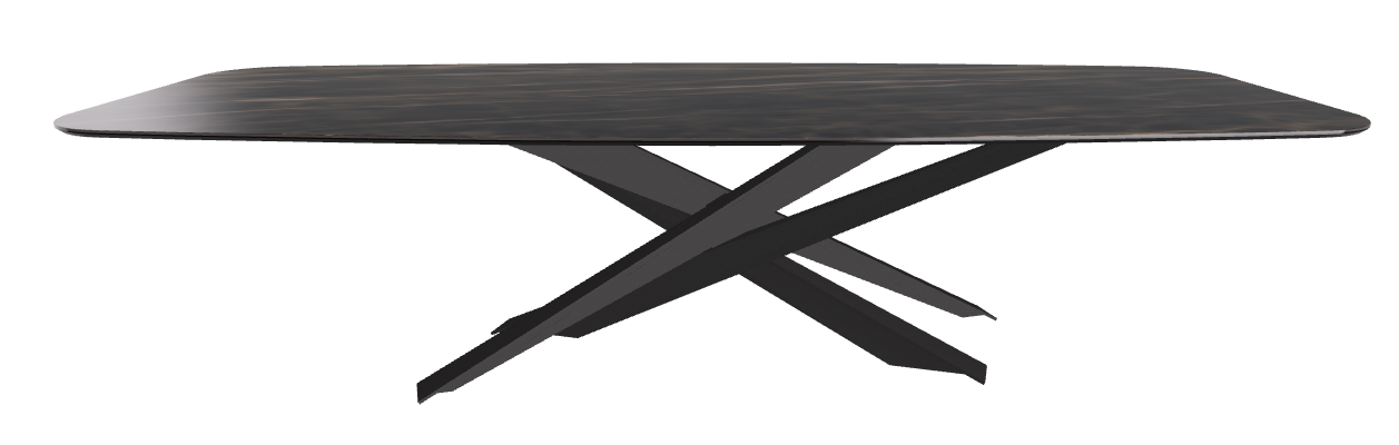 300x120x74.5h Barrel Shaped_Glossy Portoro_Black Embossed