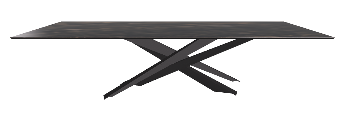 300x120x74.5h Rectangle Shaped_Glossy Portoro_Black Embossed