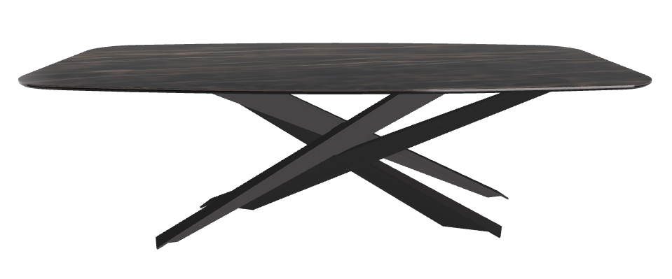 240x120x74.5h Barrel Shaped_Glossy Portoro_Black Embossed