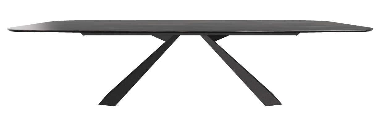 300x120x73h Barrel Shaped_Glossy Portoro_Black Embossed