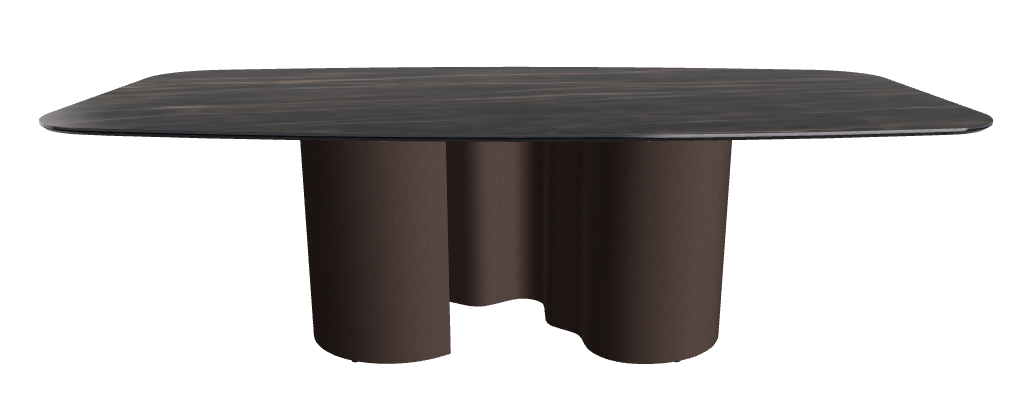 240x120x74h Barrel Shaped_Glossy Portoro_Bronze Embossed