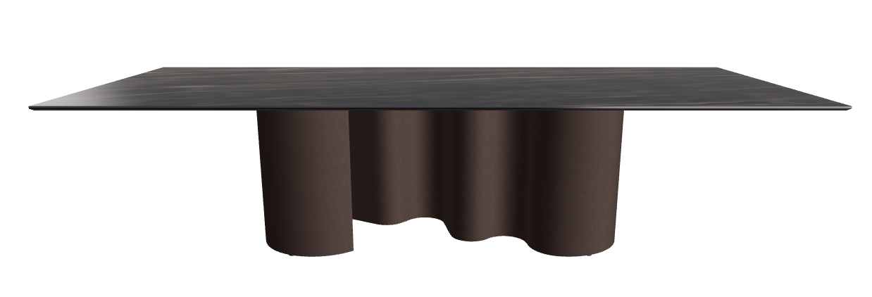 300x120x74h Rectangle Shaped_Glossy Portoro_Bronze Embossed