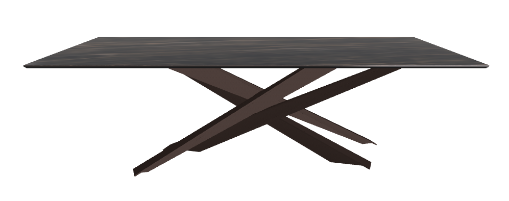 240x120x74.5h Rectangle Shaped_Glossy Portoro_Bronze Embossed