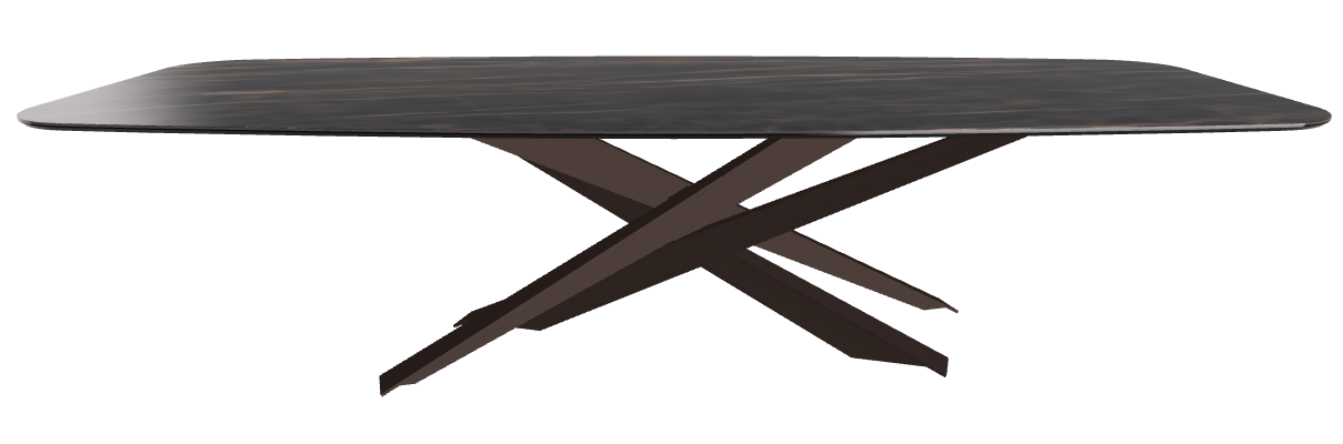 300x120x74.5h Barrel Shaped_Glossy Portoro_Bronze Embossed