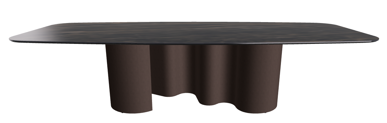 300x120x74h Barrel Shaped_Glossy Portoro_Bronze Embossed