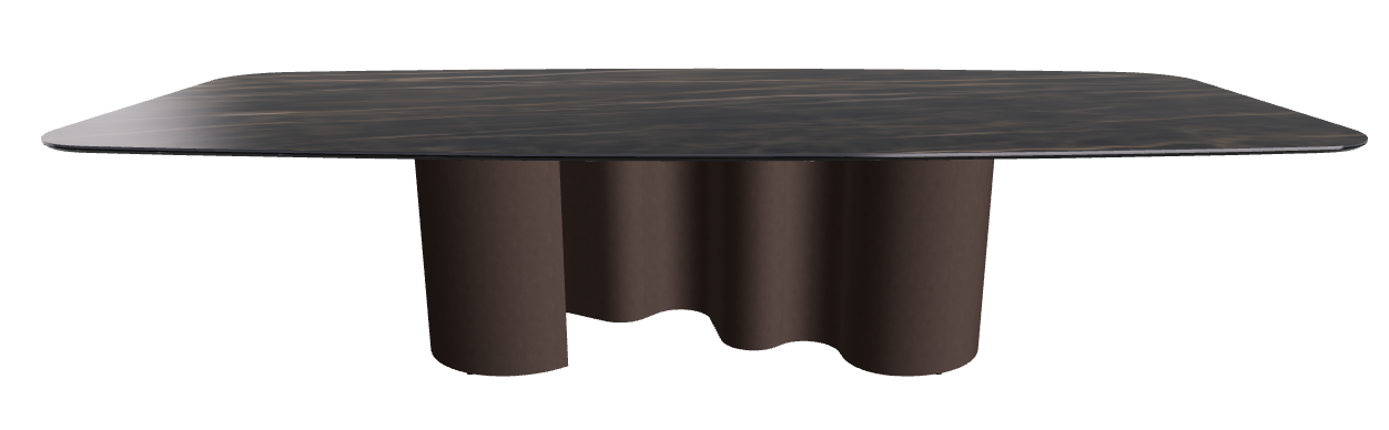 320x138x74h Barrel Shaped_Glossy Portoro_Bronze Embossed