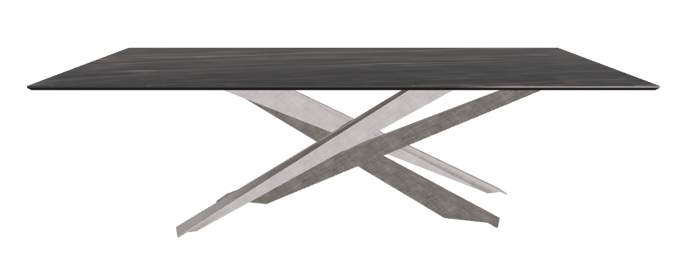 240x120x74.5h Rectangle Shaped_Glossy Portoro_Brushed Grey