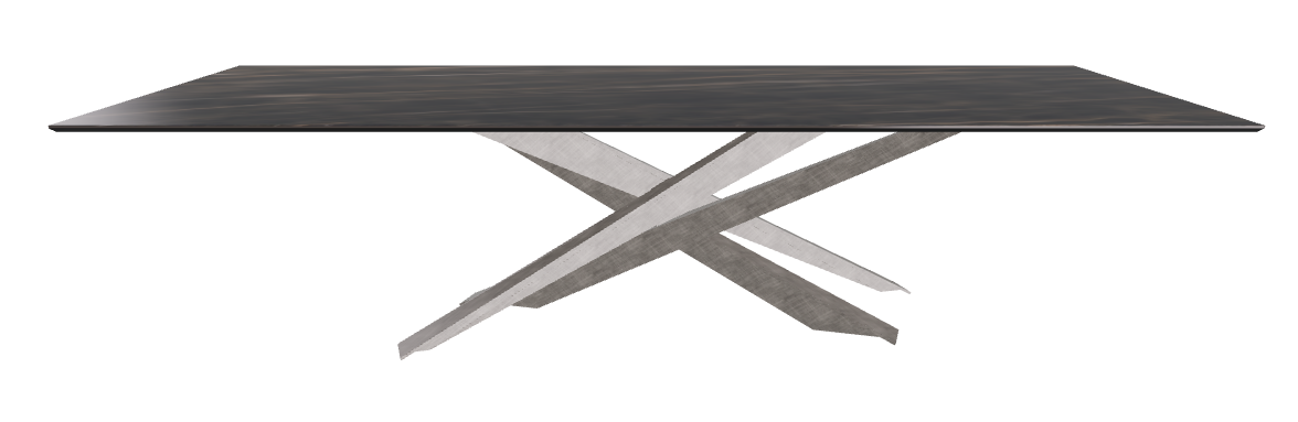 300x120x74.5h Rectangle Shaped_Glossy Portoro_Brushed Grey