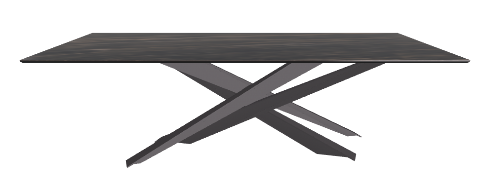 240x120x74.5h Rectangle Shaped_Glossy Portoro_Graphite Embossed