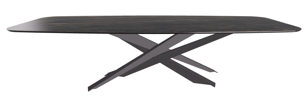 300x120x74.5h Barrel Shaped_Glossy Portoro_Graphite Embossed