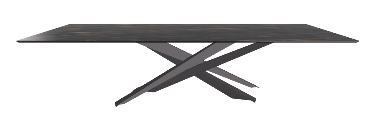 300x120x74.5h Rectangle Shaped_Glossy Portoro_Graphite Embossed