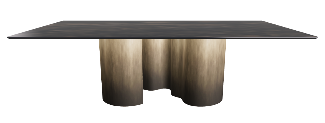 240x120x74h Rectangle Shaped_Glossy Portoro_Oxy Brass