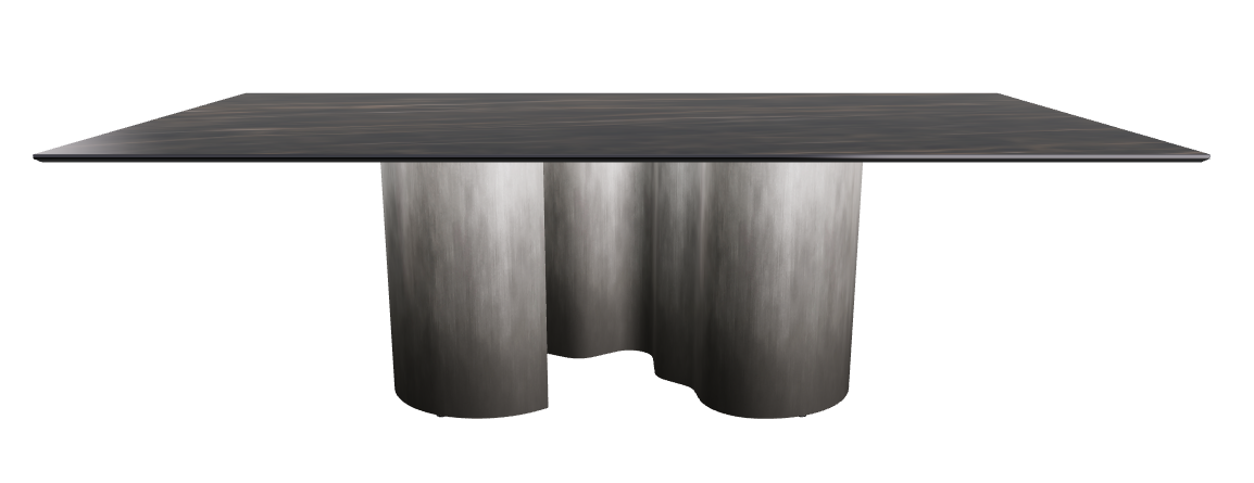 240x120x74h Rectangle Shaped_Glossy Portoro_Oxy Grey