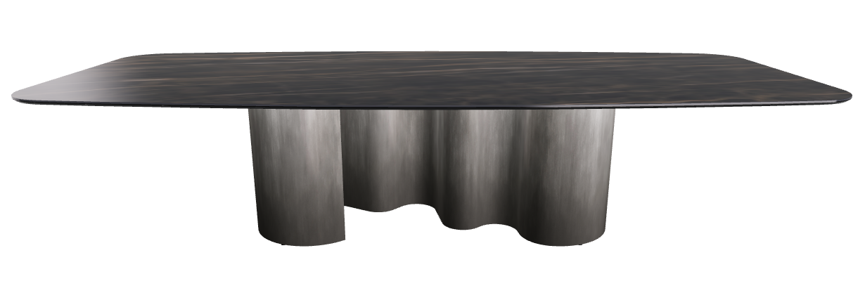 320x138x74h Barrel Shaped_Glossy Portoro_Oxy Grey