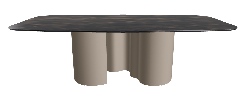 240x120x74h Barrel Shaped_Glossy Portoro_Titanium Embossed