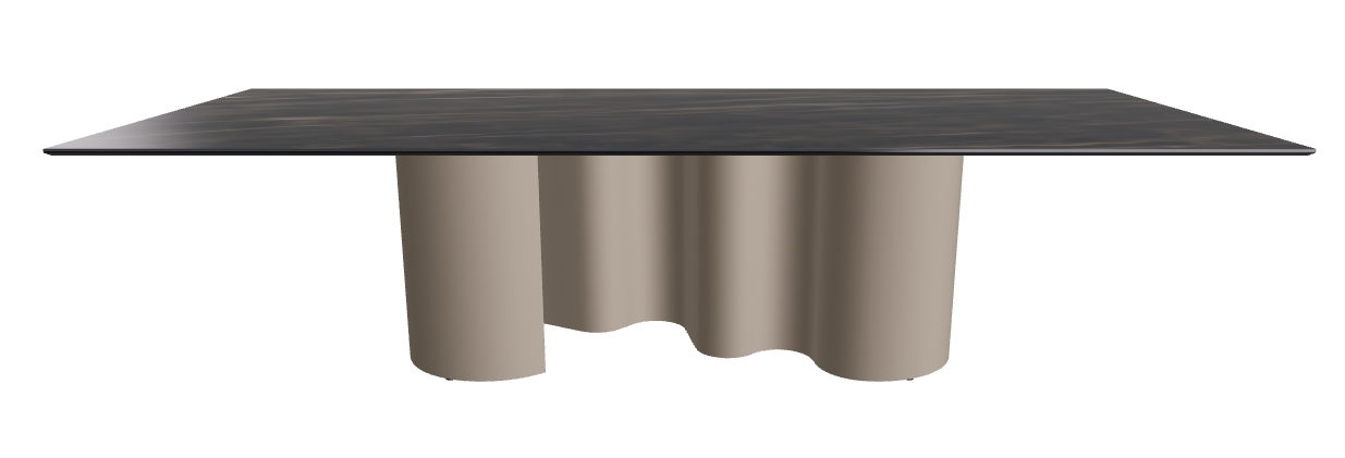 300x120x74h Rectangle Shaped_Glossy Portoro_Titanium Embossed