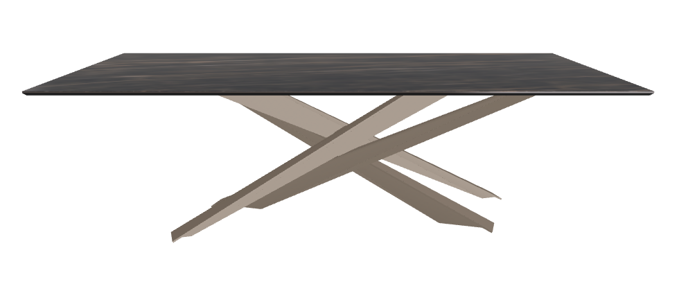 240x120x74.5h Rectangle Shaped_Glossy Portoro_Titanium Embossed