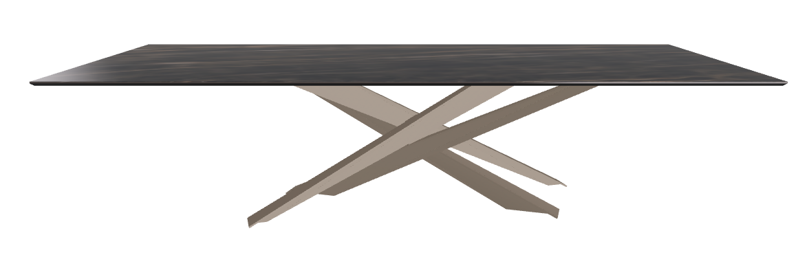 300x120x74.5h Rectangle Shaped_Glossy Portoro_Titanium Embossed