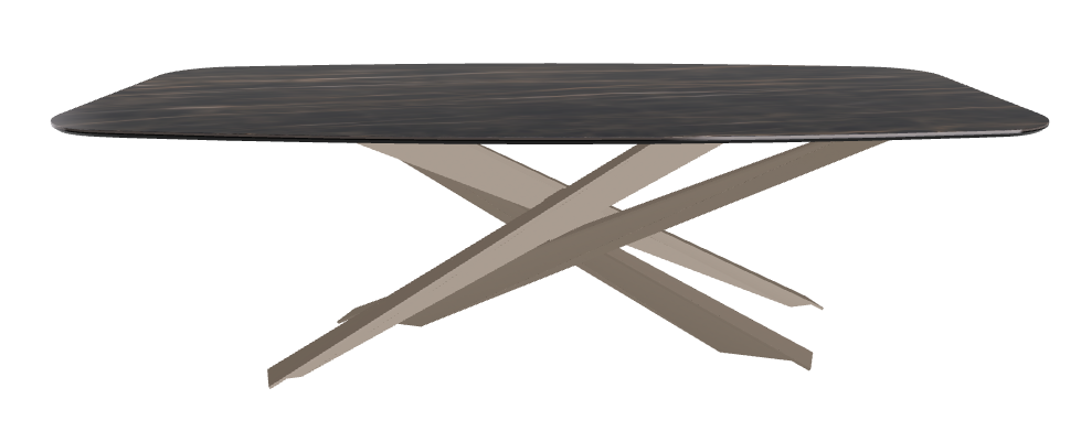 240x120x74.5h Barrel Shaped_Glossy Portoro_Titanium Embossed