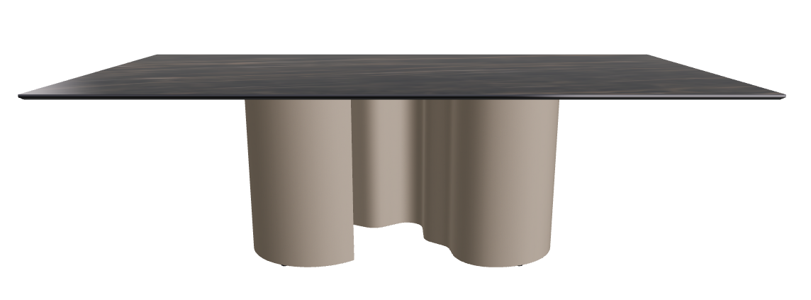 240x120x74h Rectangle Shaped_Glossy Portoro_Titanium Embossed