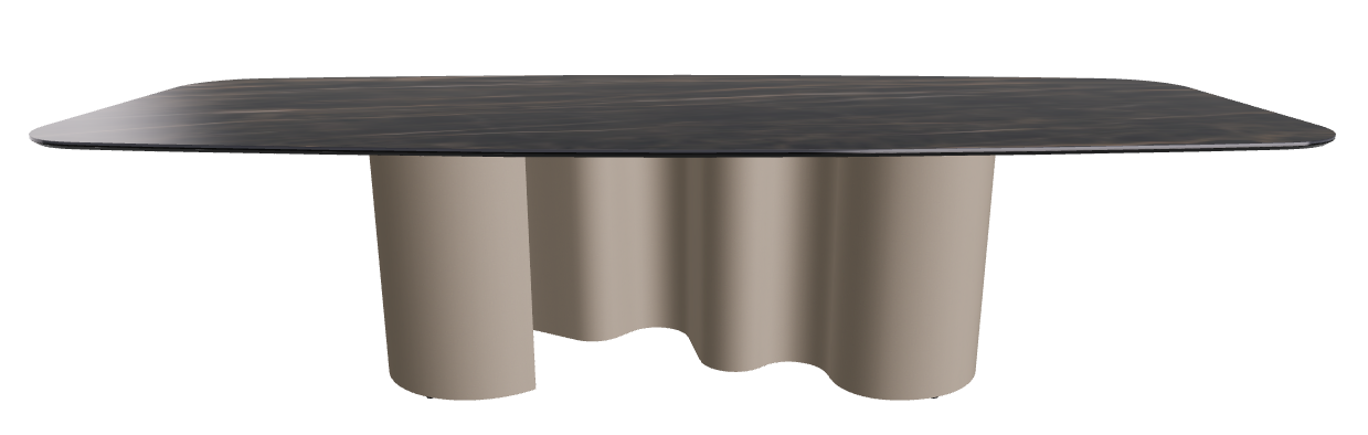 300x120x74h Barrel Shaped_Glossy Portoro_Titanium Embossed