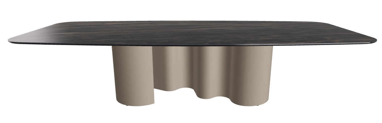 320x138x74h Barrel Shaped_Glossy Portoro_Titanium Embossed